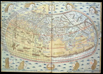 Carte du monde, basée sur les descriptions et coordonnées données dans 